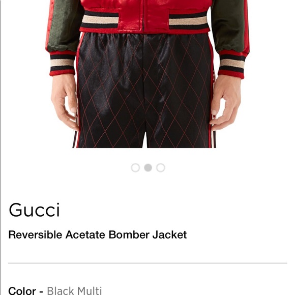 (LIMITED EDITION ) REVERSIBLE SATIN GUCCI JACKET - Picture 4 of 6